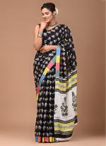 Cotton Multi Colour Casual Wear Printed Saree